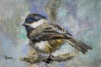 Chickadee Study 2 by Tanya Bone at The Avenue Gallery, a contemporary fine art gallery in Victoria, BC, Canada.