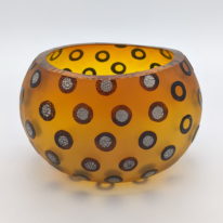 African Basket Bowl (Gold) by Naoko Takenouchi at The Avenue Gallery, a contemporary fine art gallery in Victoria, BC, Canada.