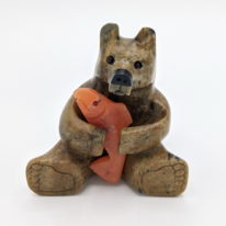 Salmon Dinner by Vance Theoret at The Avenue Gallery, a contemporary fine art gallery in Victoria, BC, Canada.