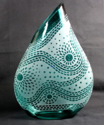 Sun Doodle (Dark Lagoon) by Guy Hollington at The Avenue Gallery, a contemporary fine art gallery in Victoria, BC, Canada.