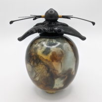 Small Round Vase with Lid by Geoff Searle at The Avenue Gallery, a contemporary fine art gallery in Victoria, BC, Canada.