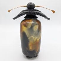 Small Thin Vase with Lid by Geoff Searle at The Avenue Gallery, a contemporary fine art gallery in Victoria, BC, Canada.