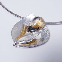 Tofino Sunrise Necklace by Andrea Roberts at The Avenue Gallery, a contemporary fine art gallery in Victoria, BC, Canada.