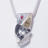 Midnight Blues Pendant by Andrea Roberts at The Avenue Gallery, a contemporary fine art gallery in Victoria, BC, Canada.