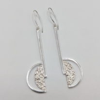 Half Sun and Moon Earrings by A & R Jewellery at The Avenue Gallery, a contemporary fine art gallery in Victoria, BC, Canada.