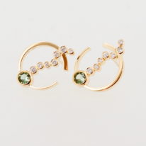 Mint Green Tourmaline & Diamond Earrings by Bayot Heer at The Avenue Gallery, a contemporary fine art gallery in Victoria, BC, Canada.