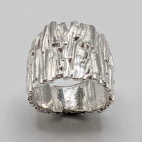 Bark Design Ring (Vertical) by A & R Jewellery at The Avenue Gallery, a contemporary fine art gallery in Victoria, BC, Canada.