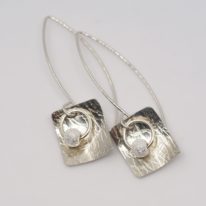 Rectangle Silver Earrings by ARTYRA Studio at The Avenue Gallery, a contemporary fine art gallery in Victoria, BC, Canada.