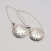 Silver Earrings with Balls by ARTYRA Studio at The Avenue Gallery, a contemporary fine art gallery in Victoria, BC, Canada.