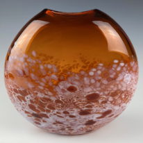 Smarty Vase (Salmon) by Lisa Samphire at The Avenue Gallery, a contemporary fine art gallery in Victoria, BC, Canada.