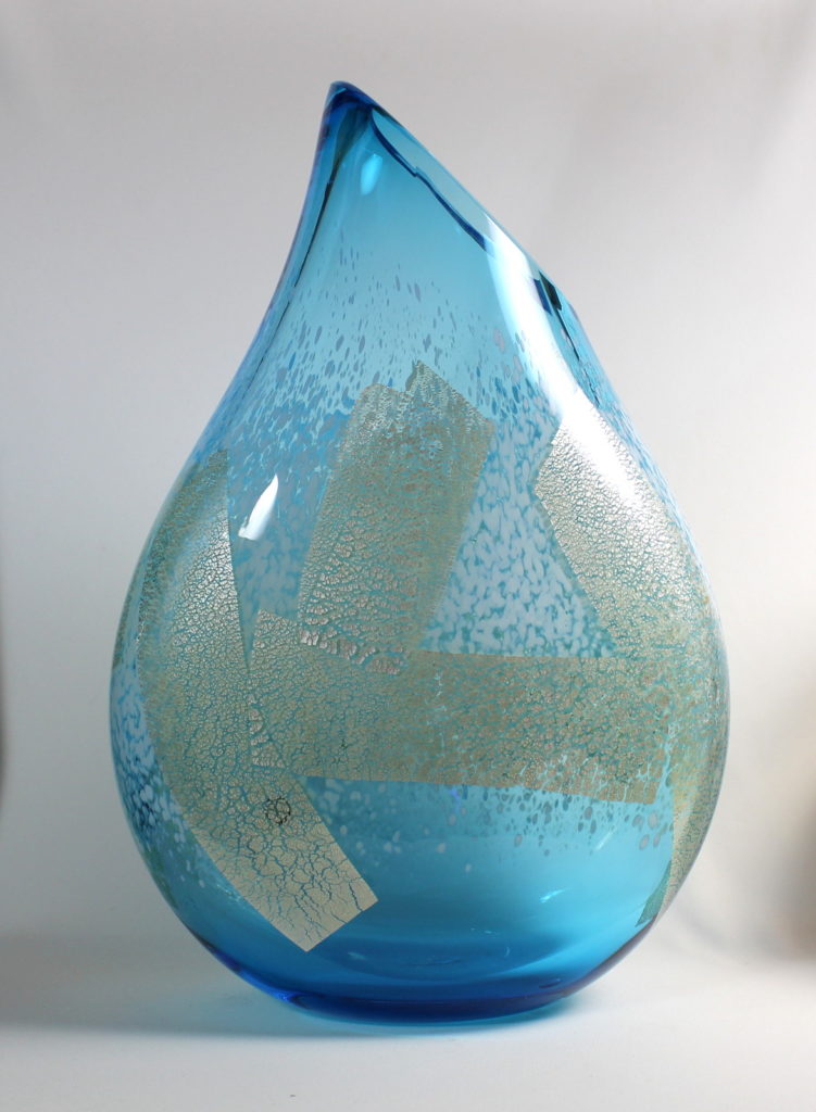 Copper Blue with White and Silver Leaf by Guy Hollington at The Avenue Gallery, a contemporary fine art gallery in Victoria, BC, Canada.