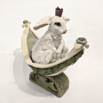 Upstream by Carolyn Houg at The Avenue Gallery, a contemporary fine art gallery in Victoria, BC, Canada.