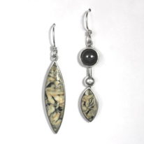 Canadian Pinolith & Hematite Earrings by Brenda Roy at The Avenue Gallery, a contemporary fine art gallery in Victoria, BC, Canada.