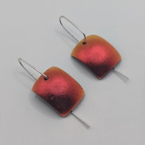 Square Oxygen Series Earrings by Peggy Brackett at The Avenue Gallery, a contemporary fine art gallery in Victoria, BC, Canada.