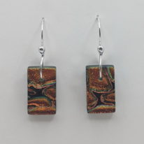 Mosaic Earrings (Small) by Peggy Brackett at The Avenue Gallery, a contemporary fine art gallery in Victoria, BC, Canada.