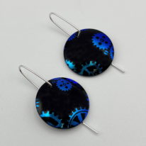 Oxygen Series Earrings by Peggy Brackett at The Avenue Gallery, a contemporary fine art gallery in Victoria, BC, Canada.