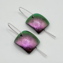 Square Oxygen Series Earrings by Peggy Brackett at The Avenue Gallery, a contemporary fine art gallery in Victoria, BC, Canada.