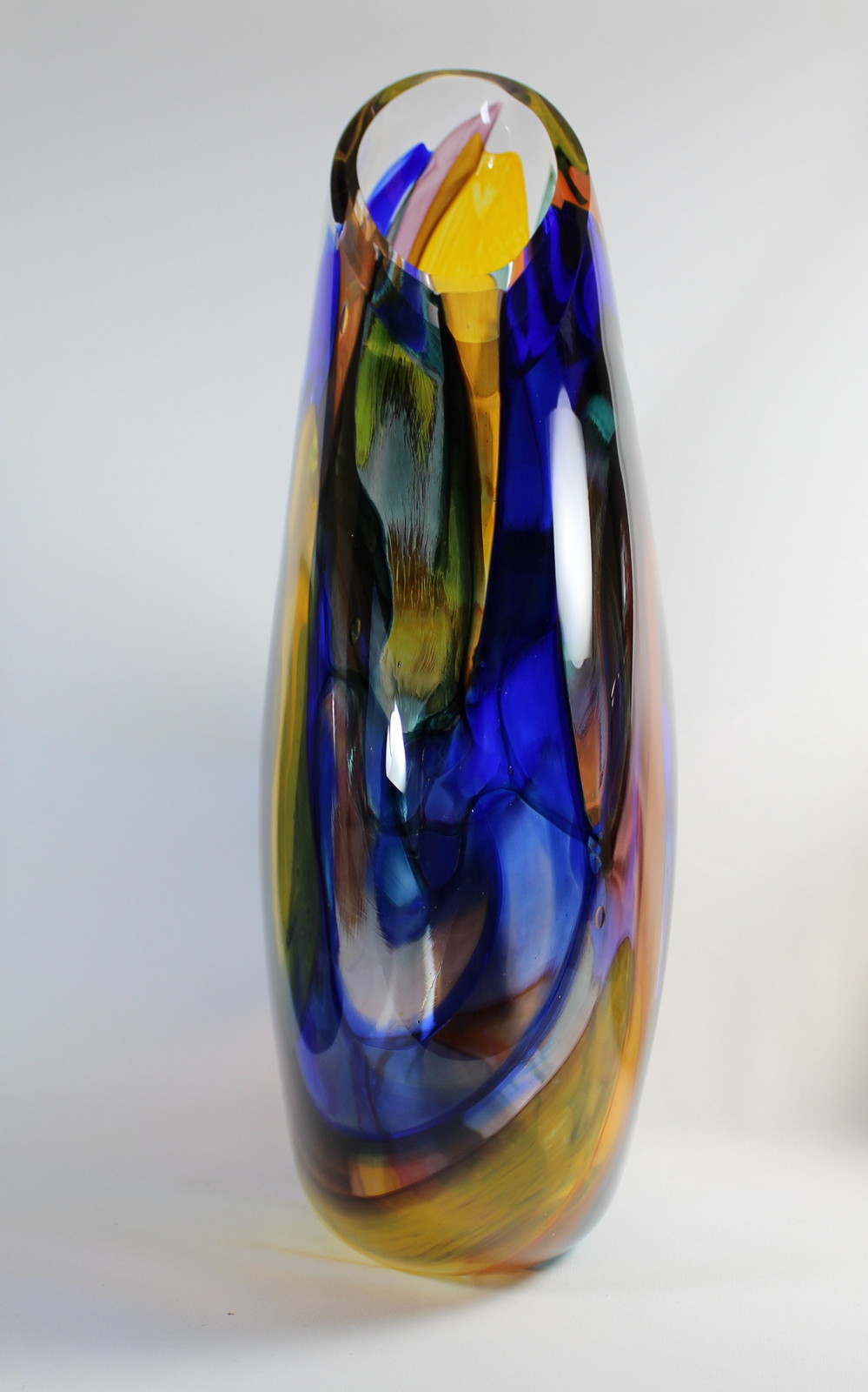 Stained Glass Vase by Guy Hollington at The Avenue Gallery, a contemporary fine art gallery in Victoria, BC, Canada.