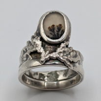 Dendritic Agate Ring by Andrea Russell at The Avenue Gallery, a contemporary fine art gallery in Victoria, BC, Canada.