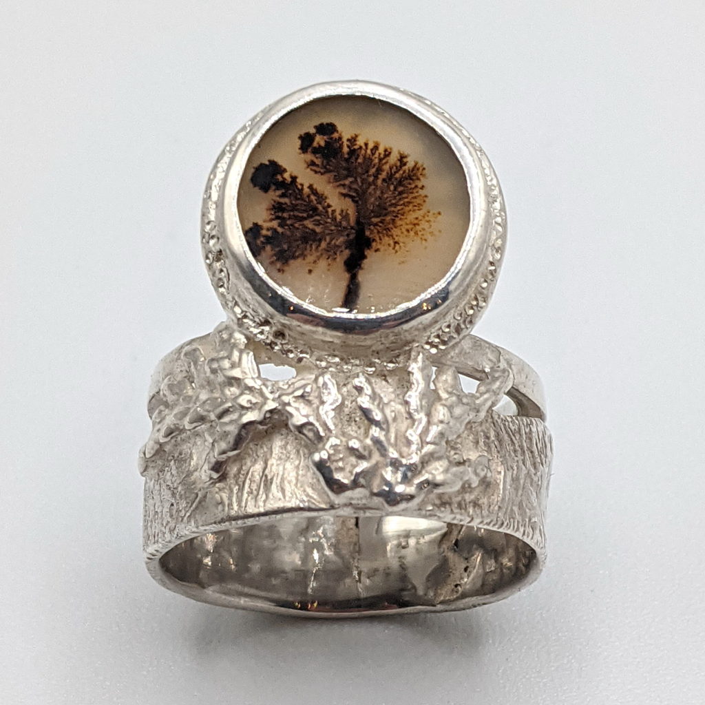 Dendritic Agate Ring by Andrea Russell at The Avenue Gallery, a contemporary fine art gallery in Victoria, BC, Canada.