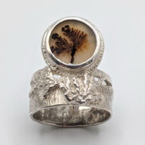 Dendritic Agate Ring by Andrea Russell at The Avenue Gallery, a contemporary fine art gallery in Victoria, BC, Canada.