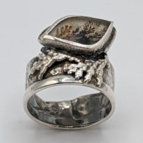 Dendritic Agate Ring by Andrea Russell at The Avenue Gallery, a contemporary fine art gallery in Victoria, BC, Canada.