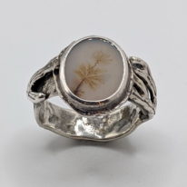 Dendritic Agate Ring by Andrea Russell at The Avenue Gallery, a contemporary fine art gallery in Victoria, BC, Canada.