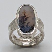 Dendritic Agate Ring by Andrea Russell at The Avenue Gallery, a contemporary fine art gallery in Victoria, BC, Canada.