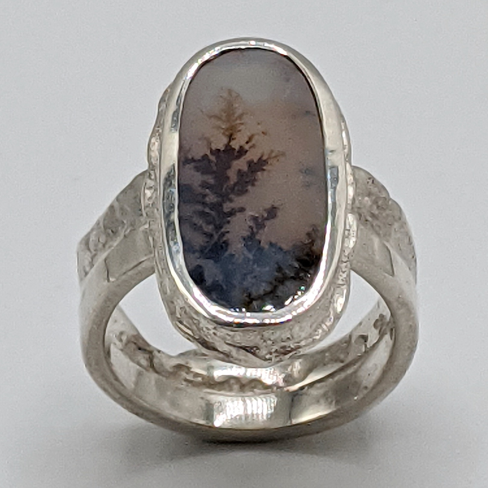 Dendritic Agate Ring by Andrea Russell at The Avenue Gallery, a contemporary fine art gallery in Victoria, BC, Canada.