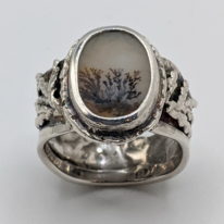 Dendritic Agate Ring by Andrea Russell at The Avenue Gallery, a contemporary fine art gallery in Victoria, BC, Canada.