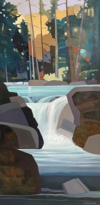 A Morning at Qualicum Falls by Lorna Dockstader at The Avenue Gallery, a contemporary fine art gallery in Victoria, BC, Canada.