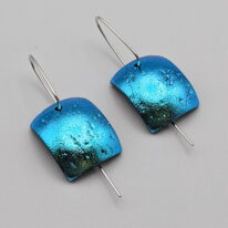 Square Oxygen Series Earrings by Peggy Brackett at The Avenue Gallery, a contemporary fine art gallery in Victoria, BC, Canada.