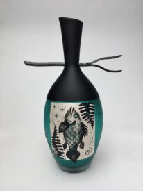 Small Twig Vase 'Coelacanth' by Naoko Takenouchi at The Avenue Gallery, a contemporary fine art gallery in Victoria, BC, Canada.