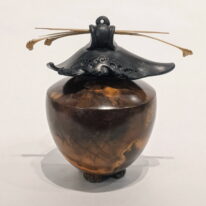 Medium Flatneck Vase with Lid by Geoff Searle at The Avenue Gallery, a contemporary fine art gallery in Victoria, BC, Canada.