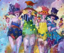 Putting on the Polish by Angela Morgan at The Avenue Gallery, a contemporary fine art gallery in Victoria, BC, Canada.