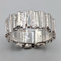 Vertical Bark Ring by A & R Jewellery at The Avenue Gallery, a contemporary fine art gallery in Victoria, BC, Canada.