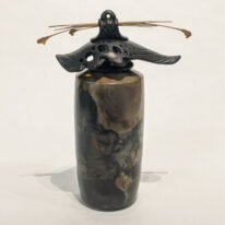 Medium Thin Tall Vase with Lid by Geoff Searle at The Avenue Gallery, a contemporary fine art gallery in Victoria, BC, Canada.