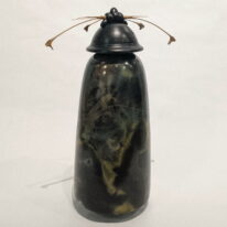 Tall Vase with Bell Top & Gold by Geoff Searle at The Avenue Gallery, a contemporary fine art gallery in Victoria, BC, Canada.