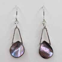 V-Bail Earrings with Abalone (Pink) by A & R Jewellery at The Avenue Gallery, a contemporary fine art gallery in Victoria, BC, Canada.