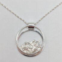 Mountains with Waves Pendant by A & R Jewellery at The Avenue Gallery, a contemporary fine art gallery in Victoria, BC, Canada.