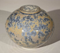 Lidded Bulb, Amber Blue #240 by Bill Boyd at The Avenue Gallery, a contemporary fine art gallery in Victoria, BC, Canada.