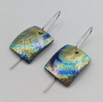 Square Oxygen Series Earrings by Peggy Brackett at The Avenue Gallery, a contemporary fine art gallery in Victoria, BC, Canada.