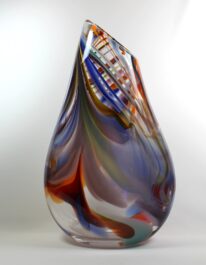 Feathered Multicolour Vase by Guy Hollington at The Avenue Gallery, a contemporary fine art gallery in Victoria, BC, Canada.