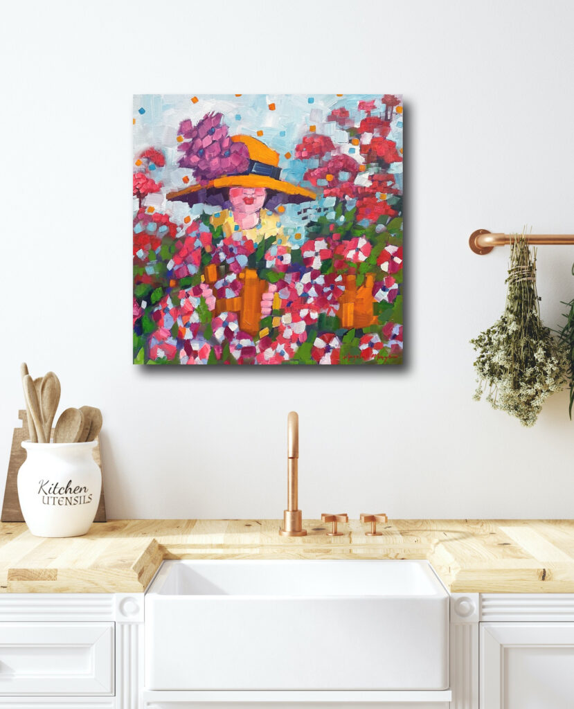 Petunia Party by Angela Morgan at The Avenue Gallery, a contemporary fine art gallery in Victoria, BC, Canada.