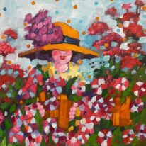Petunia Party by Angela Morgan at The Avenue Gallery, a contemporary fine art gallery in Victoria, BC, Canada.