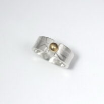 Sterling Silver & 18k Gold Ball Ring by Brenda Roy at The Avenue Gallery, a contemporary fine art gallery in Victoria, BC, Canada.
