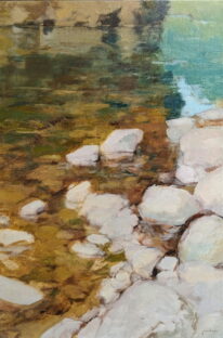 On The Rocks by Maria Josenhans at The Avenue Gallery, a contemporary fine art gallery in Victoria, BC, Canada.