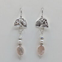 Silver Earrings with White Pearls by Veronica Stewart at The Avenue Gallery, a contemporary fine art gallery in Victoria, BC, Canada.