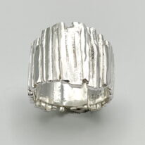 Bark Ring - Vertical by A & R Jewellery at The Avenue Gallery, a contemporary fine art gallery in Victoria, BC, Canada.