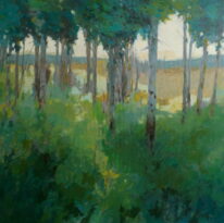 In the Cool of the Aspens by Maria Josenhans at The Avenue Gallery, a contemporary fine art gallery in Victoria, BC, Canada.